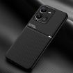 vivo Y35 4G Black Phone Case - Shockproof PC + TPU - Magnetic Strip - 1
