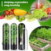 Picture of Herb Crisper Vegetable Keep Fresh Container Cilantro Herb Storage Container (Black)