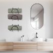 Black Iron Wall Mounted Towel Rack & Wine Stand Shelf - 2