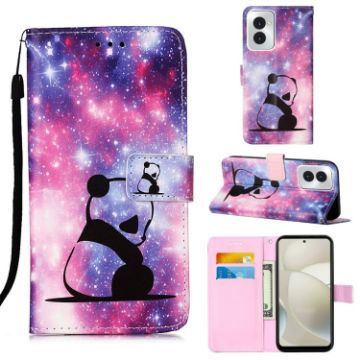 Motorola Moto G Power 5G 2024 Leather Phone Case - Baby Panda - 1