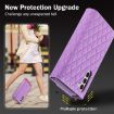 Samsung Galaxy S9 Zipper Multi-Card Wallet Rhombic Leather Phone Case Purple - 6