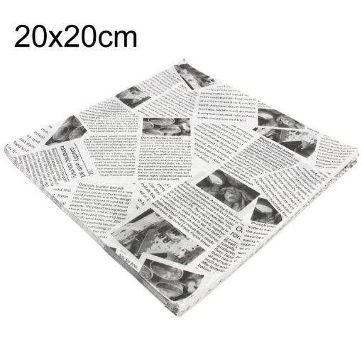 Deli Greaseproof Paper Baking Wrapping Paper 500 Sheets - 20 x 20cm White - 1