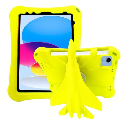 Yellow iPad 10th Gen 10.9 2022 360 Rotation Aircraft Holder Case - 1
