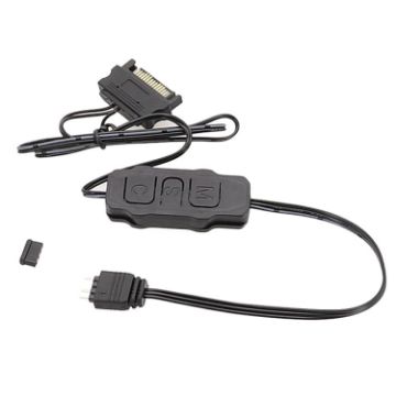 5V 3Pin SATA Power RGB Lighting Controller Cable for Chassis Fan - 1