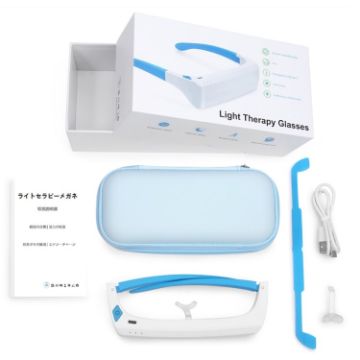 Picture of SAD Light Therapy Glasses Wearable UV-Free Blue & White LED Light Therapy Lamp Japanese Version