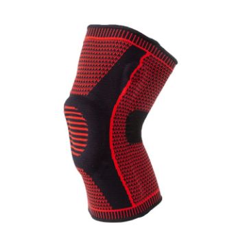Picture of Dual Spring Support Silicone Sports Brace Fitness Protective Pads, Specification:M Size (Red Black)