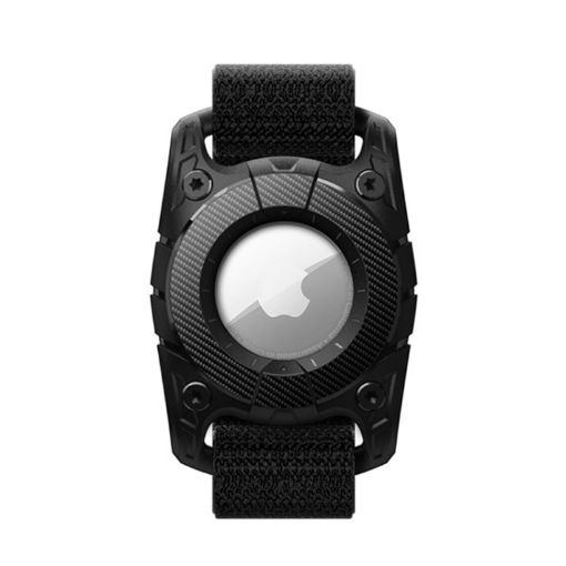 Black IP67 Waterproof Airtag Watch Band with Paste Bracelet - 1