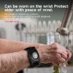 Black IP67 Waterproof Airtag Watch Band with Paste Bracelet - 7