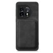 OnePlus Nord CE 5G Retro Leather Card Bag Magnetic Phone Case - Black - 2