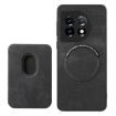 OnePlus Nord CE 5G Retro Leather Card Bag Magnetic Phone Case - Black - 3