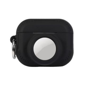 Silicone Anti-drop Case for AirPods Pro 2/Airtag 2 - Black - 1