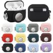 Silicone Anti-drop Case for AirPods Pro 2/Airtag 2 - Black - 2