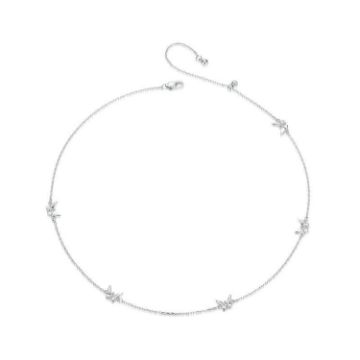 Picture of S925 Sterling Silver Platinum-plated Butterfly Female Clavicle Chain (BSN376)