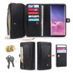 Samsung Galaxy S10 Zipper Wallet Leather Phone Case - Black - 2