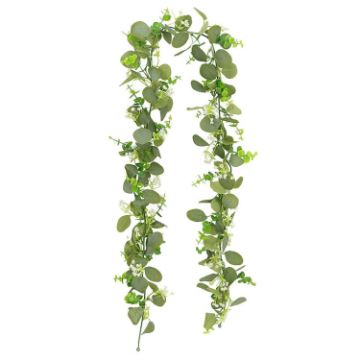 Picture of 180cm Simulation Greenery Eucalyptus Ivy Leaf Rattan Hanging Fake Flower Decoration Rattan, Style: D Model