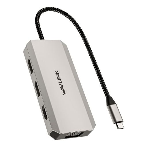 WAVLINK WL-UMD305 7 in 1 4K DP/HDMI USB-C Hub Dock Adapter - 1