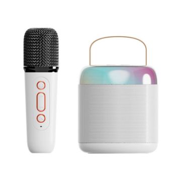 Picture of Home Portable Bluetooth Speaker Small Outdoor Karaoke Audio, Color: Y2 White (Monocular wheat)