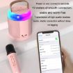 Picture of Home Portable Bluetooth Speaker Small Outdoor Karaoke Audio, Color: Y1 Pink (Double wheat)