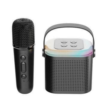 Picture of Home Portable Bluetooth Speaker Small Outdoor Karaoke Audio, Color: Y1 Black (Monocular wheat)