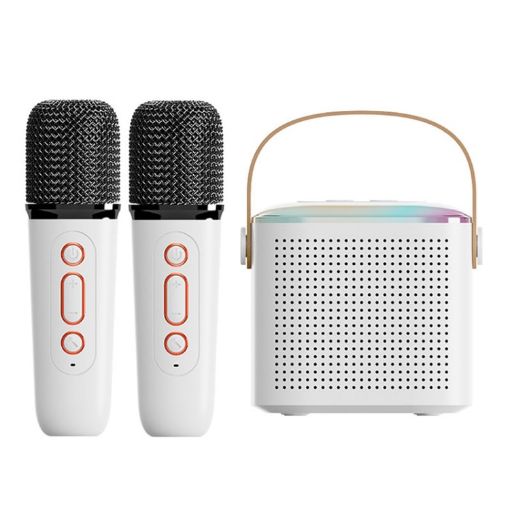 Portable Bluetooth Speaker Outdoor Karaoke Audio Y1 White - 1