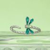 Picture of S925 Sterling Silver Dragonfly Open Adjustable Women Ring (BSR537-E)
