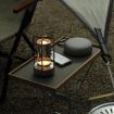 Picture of Vintage All Aluminum Cross Table Lamp Hotel Portable Outdoor Camping Touch Night Light, Battery Capacity: 2600mAh (Matte Black)