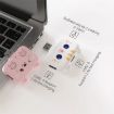 3 In 1 Type-C Docking Station USB Hub Pink - 5