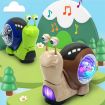 Children's Gray Crawling Snail Toy - Sound & Light Projection Fun - 9