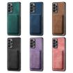 Samsung Galaxy S10 Retro Leather Card Bag Magnetic Phone Case - Brown - 7