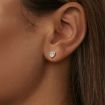 Picture of S925 Sterling Silver Platinum-plated Sparkling Water Drop Moissanite Stud Earrings (MSE049)