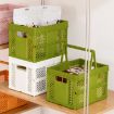 Green Stacking Folding Storage Baskets - Home Kitchen Organizer - 7