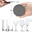 Simple Round Silicone Coaster Tea Cup Table Mat, Classic Brown - 3