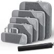 Compression Mesh Travel Cubes Packing Bags - Gray (6 in 1) - 1