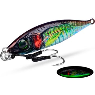 Picture of PROBEROS LF137 3D Spray Painted Bionic Lure Warp Bass Leader Fish Long Casting Freshwater Sea Luminous Fishing Bait, Size: 100g (Color B)