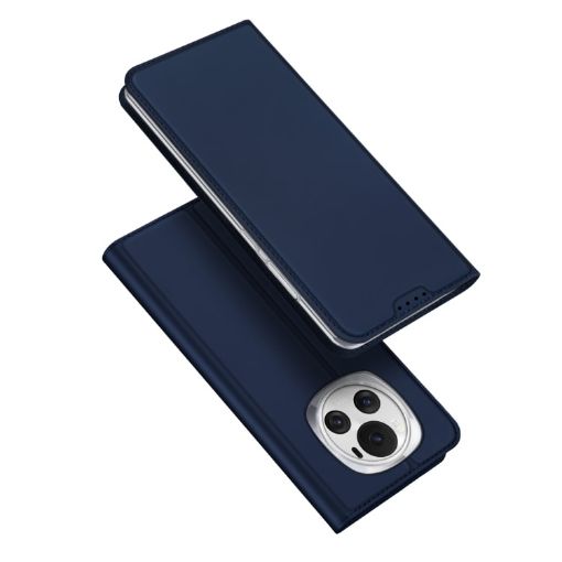 For Honor Magic6 DUX DUCIS Blue Leather Phone Case - 1