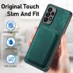 Samsung Galaxy A41 Retro Leather Card Bag Magnetic Phone Case Green - 6