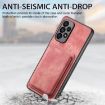 Samsung Galaxy A41 Retro Leather Card Bag Magnetic Phone Case - Pink - 5