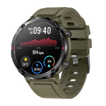 Picture of T30 1.6-inch Outdoor Sports Waterproof Smart Music Bluetooth Call Watch, Color: Dark Green