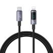 USAMS Type-C to 8 Pin 30W Fast Charge Data Cable - 1.2m (Black) - 1