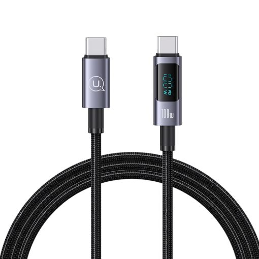 USAMS Type-C to Type-C 100W Fast Charge Cable, 1.2m - Black - 1
