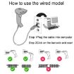 NETUM Handheld Red Light Scanning Machine - Wired With Bracket - 9
