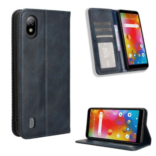 Boost Mobile Bounce 4G Blue Leather Phone Case - 1