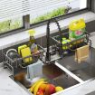 Multifunctional Drain Rack Sponge Rag Storage Shelf Black - 2