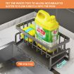 Multifunctional Drain Rack Sponge Rag Storage Shelf Black - 3