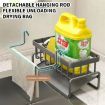 Multifunctional Drain Rack Sponge Rag Storage Shelf Black - 4