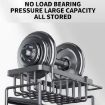 Multifunctional Drain Rack Sponge Rag Storage Shelf Black - 6