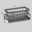 Multifunctional Drain Rack Sponge Rag Storage Shelf Black - 9
