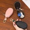 Large Capacity Car Key Storage Bag - Pink Leather - 6