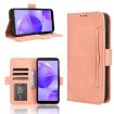 TCL 502 Pink Leather Phone Case with Card Slots - 1