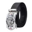 Picture of Dandali Scratch-Resistant Wrapped Edge Automatic Buckle Belt Mens Casual Waistbone Belt, Size: 120cm (Silver)